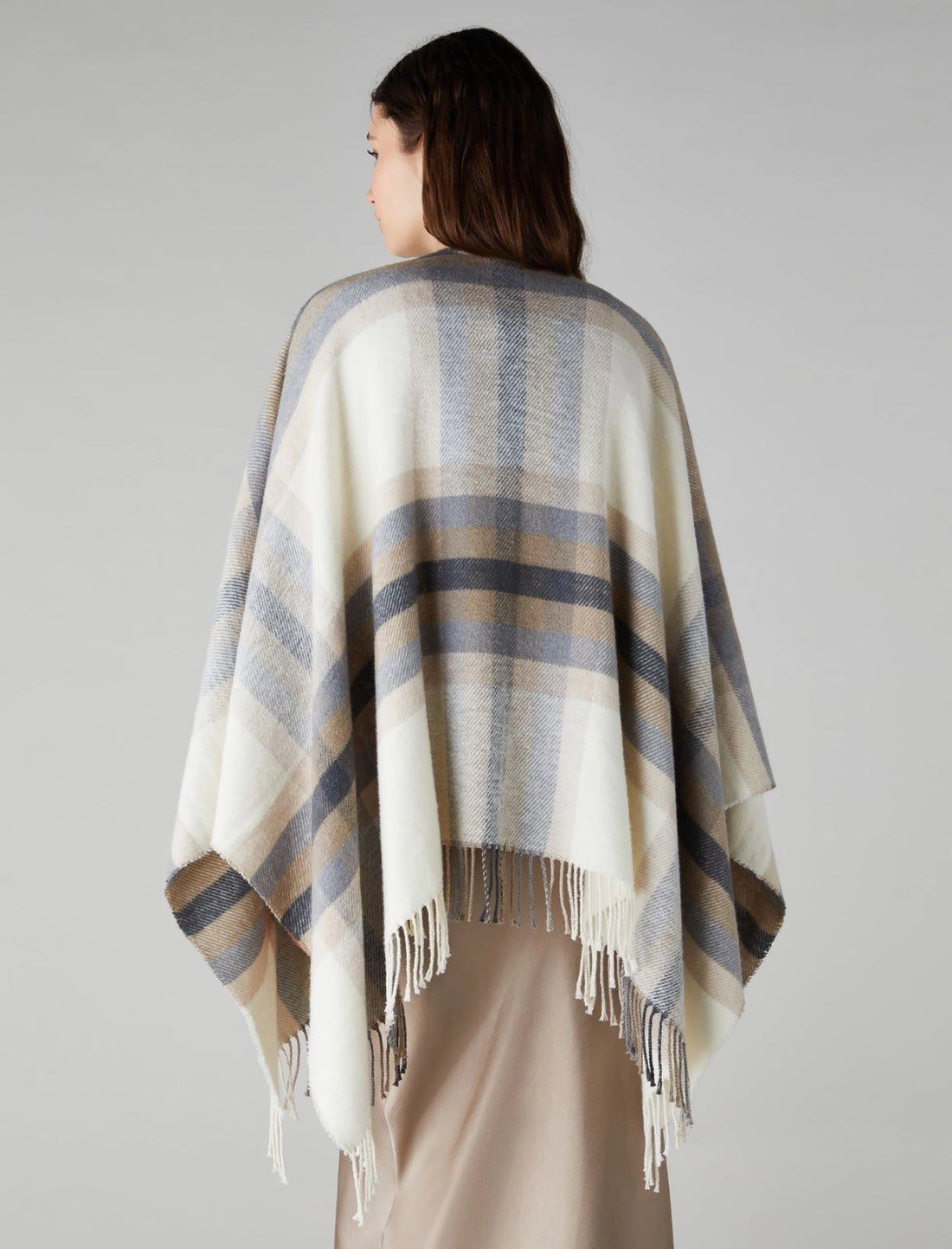 Stola poncho in misto cotone NELLA